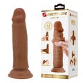 Quentin - realistinen dildo imukupilla 7,2" (tumma)