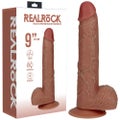 RealRock: v&auml;risev&auml; dildo 9" (tumma)