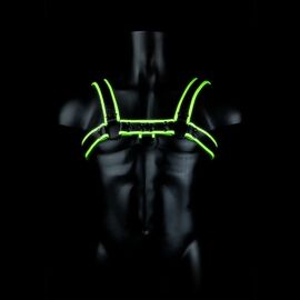 Ouch Chest Bulldog Harness - Glow in the Dark