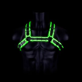 Ouch Bulldog Harness with Buckle - Glow in the Dark