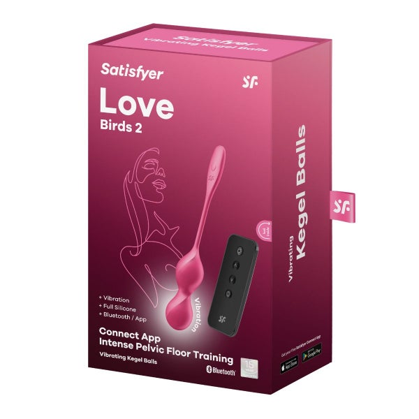 Satisfyer: Love Birds 2 - lantionpohjalihasten v&auml;risev&auml; harjoituskuulasetti